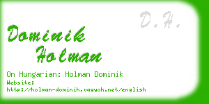 dominik holman business card